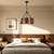 Modern Bronze Drum Chandelier Round Light Fixture 17.7 inches,E26 8 thumbnail