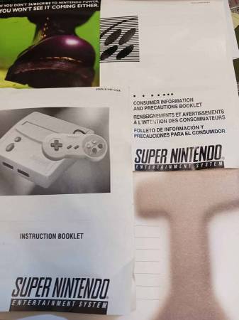 Super Nintendo Instruction Booklet 1