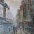 IMPRESSIONIST STREET SCENE FIGURES CITYSCAPE OIL PAINTING SIGNED 5 thumbnail