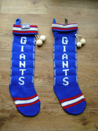 NY Giants Hanging Christmas Stockings, NEW 1