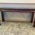 Vintage solid Wood Console Table with Beveled Glass 1 thumbnail