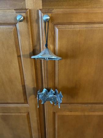 American Eskimo Dog pewter wind chime 1
