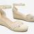 New Closed Toe Espadrille Platform Wedge Heels/Sz.8.5 Beige 3 thumbnail