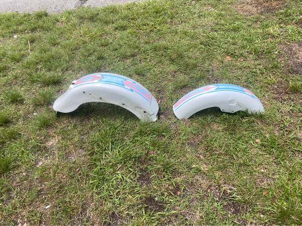 Harley Heritage Softail front rear fender custom paint tin set flst fx 1
