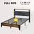 New in Box Full Size Headboard Bed Frame, Storage Shelves, LED, Outlet 6 thumbnail