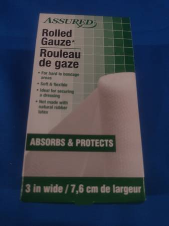 New Sterile 3 Inch by 2½ Yard Rolled Gauze Bandage 1
