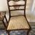 2 Vintage Upholstered Chairs  w/ Carved Wood Backs Circa 50s 8 thumbnail