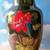 Vintage Fine China Japan Black Vase with Bird and Red Nasturtium 3 thumbnail