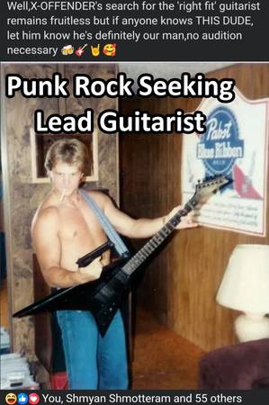 Classic Punk Rock Seeking Competent Lead Guitarist 1