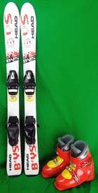 Head BYS Youth 77 cm Skis with 17.5 Ski Boots and bindings 1
