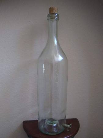 Spanish wine bottle with tap. 1