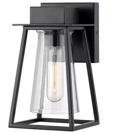 *NEW* Progress Lighting Raineville 1-Light 9 in. Matte Black Outdoor W 1