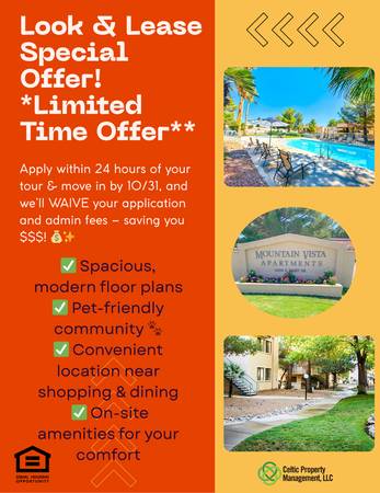 $750 / 1br - 471ft2 - Look and Lease Move-In Specials (sierra vista)63685891482241120