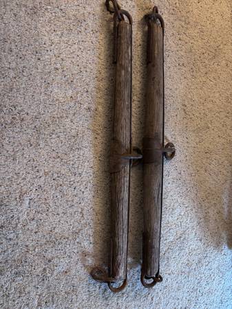 Pair Wood Single Tree Yoke Harness 1