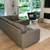Grey Leather Palliser Sectional Sofa 3 thumbnail