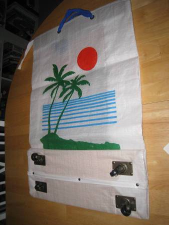 New: Large Waterproof Rolling Storage Bag w Hawaii, Handles, Casters!! 1