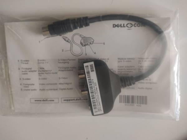 Dell DS/N CN-044CTV-47110-2AE-5676 S-Video to RCA Adapter For Sale 1