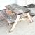 PICNIC TABLE with ATTACHED BENCH SEAT Chair Child Size VINTAGE Wood 8 thumbnail