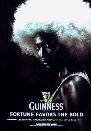GUINNESS Girl FORTUNE FAVORS THE BOLD Orig 2010 Poster HUGE 4x6' MINT 1