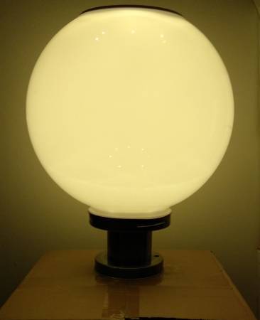 SM-228 Solar Globe Light+Metal Base,3000/6000K LED Switchable 1