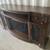 70"W Dark Brown TV Stand/Electric Fireplace 2 Dovetail Drawers Used 3 thumbnail