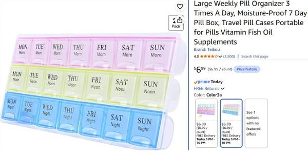 PILL DISPENSER WEEKLY 1