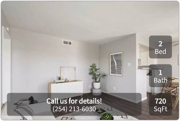 $719 / 2br - 720ft2 - 2 Bed / 1 Bath. We welcome your pets! Ask about our pet policy! (Killeen - Wendland Plaza)63806836641411121