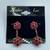 Red Gemstone Flower Earrings for pierced ears - Really cute 1 thumbnail