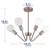 Sputnik Ceiling Light Fixture Brushed Nickel Semi Flush Mount Ceiling Light 4-Li 2 thumbnail
