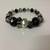 Stretch Bracelet Black Silver Clear Balls 1 thumbnail