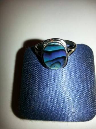 Ring Sea Opal from Paua Shell by Anzac w/ Original Jewelry Box 1