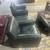 Pair of Mitchell Gold Leather Swivel Club Chairs with Ottoman 3 thumbnail