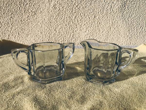 Vintage Heisey Crystal Clear Open Sugar and Creamer Set - $6 (San Diego-Ocean Beach)63471473458307120