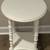 18" Round Wooden White Side Table, Carved Legs & Shelf, Plant Stand 5 thumbnail