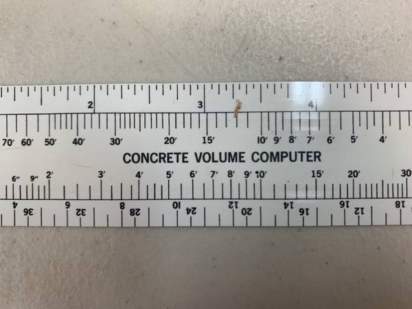 Concrete Volume computer, tape measure, ruler, tape, - $3 (Eugene)63442503810691122