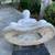 Vintage Buddha Asian statue 20" concrete with white paint 9 thumbnail