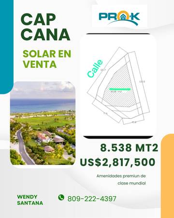 VENDO SOLAR EN CAP CANA 1