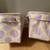 Two Pottery Barn Kids Purple/Cream Canvas Storage Bins 1 thumbnail