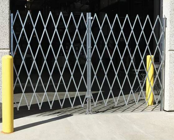 WAREHOUSE SECURITY GATE, 7FT, SOLID STEEL, FOLDING, 4 AVAILABLE!!! 1