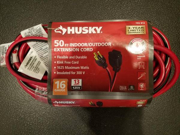 Extension Cord Husky 50 Ft & Safety Case X 2 & Surge Protector Set NEW - $40 (Pembroke Pines)63471414036483124