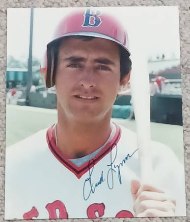 Fred Lynn AUTO 8X10 Boston Red Sox 1975 MVP & ROY! 1