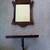 Mahogany wall mirror and shelf 1 thumbnail