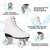 Nattork Roller Skates for Adults - White, Size 10.5 Women 9.5 Men 5 thumbnail