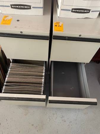 2 short FILE CABINETS 1