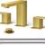 FORIOUS Brushed Gold - 8in Widespread -FORIOUS Square Gold Bathroom Fa 1 thumbnail