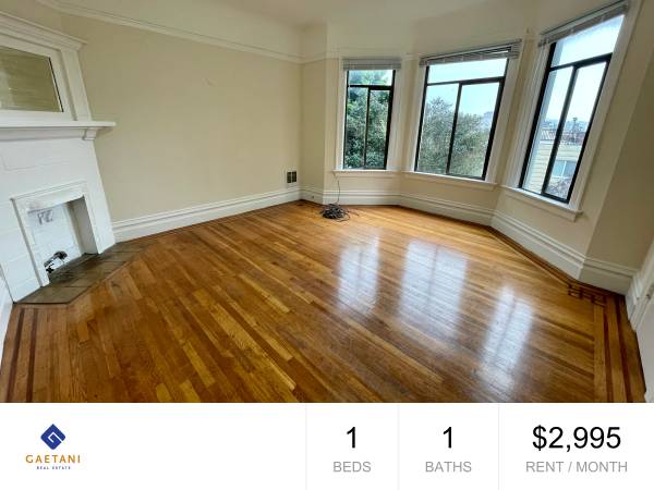 $2,995 / 1br - ¡Hermoso y espacioso departamento de 1 habitación en Russian Hill! (russian hill)63847326265603120