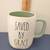 LN Rae Dunn Saved By Grace White & Green Ceramic Mug Cup Wabi-Sabi 4 thumbnail