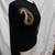 Amanda Smith Vintage Black/Gold Paisley Sequins/Beads Sweater - Size L 2 thumbnail
