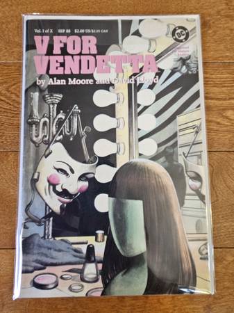 V for Vendetta 1-10, 88/89, DC Comics. Alan Moore Classic. 1st Run 1