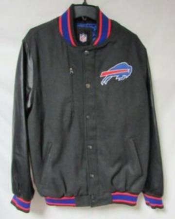 Vintage Buffalo Bills Leather and Wool Bomber Jacket 3XXXL 1